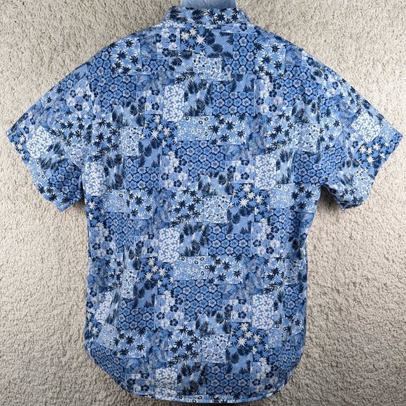 TUNEVUSE* Men's Short Sleeve Button Down Curved Hem Hawaiian Shirt~ Size XXL - Picture 2 of 13